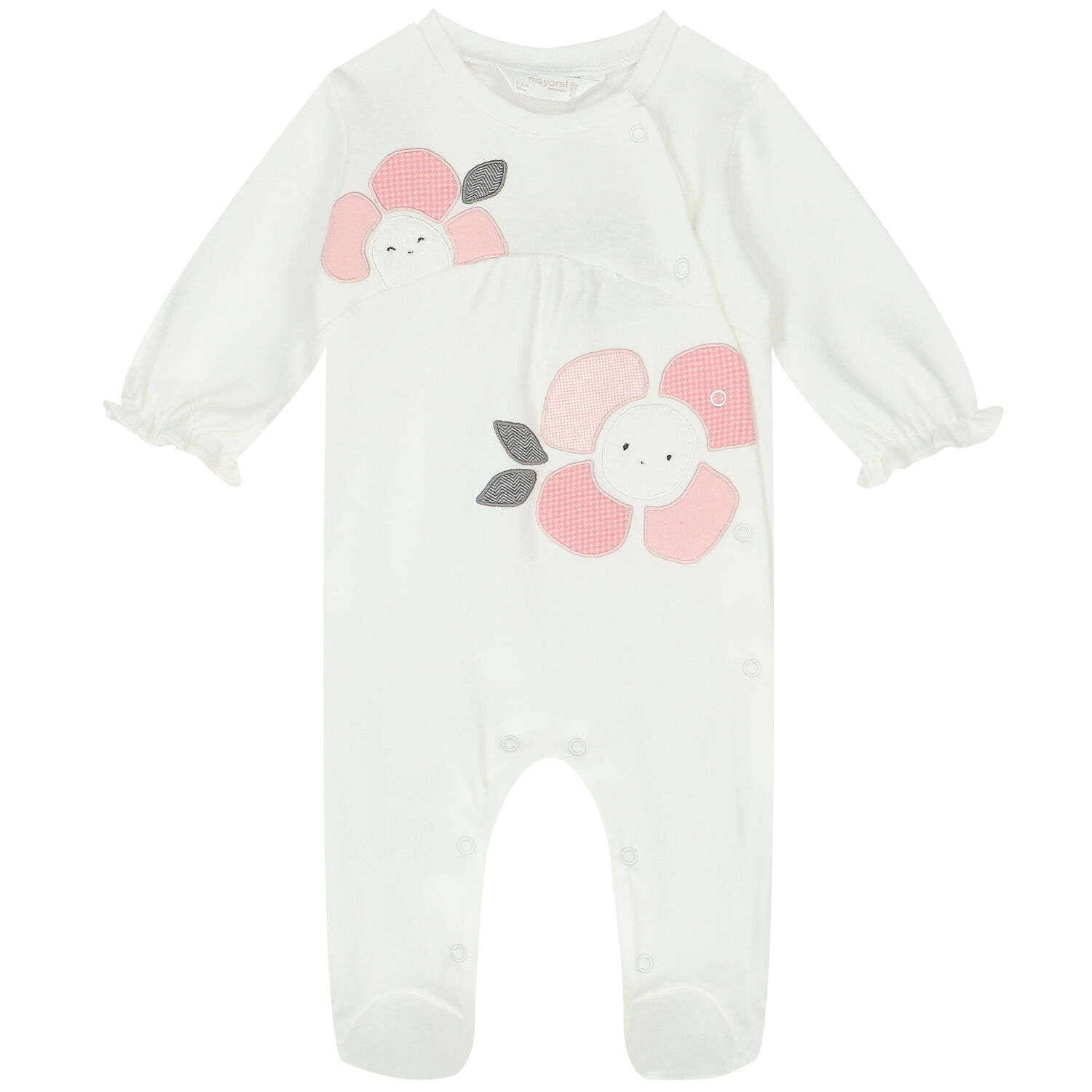 Baby Girls Pink & White Babygrows ( 2-Pack ), 2, hi-res